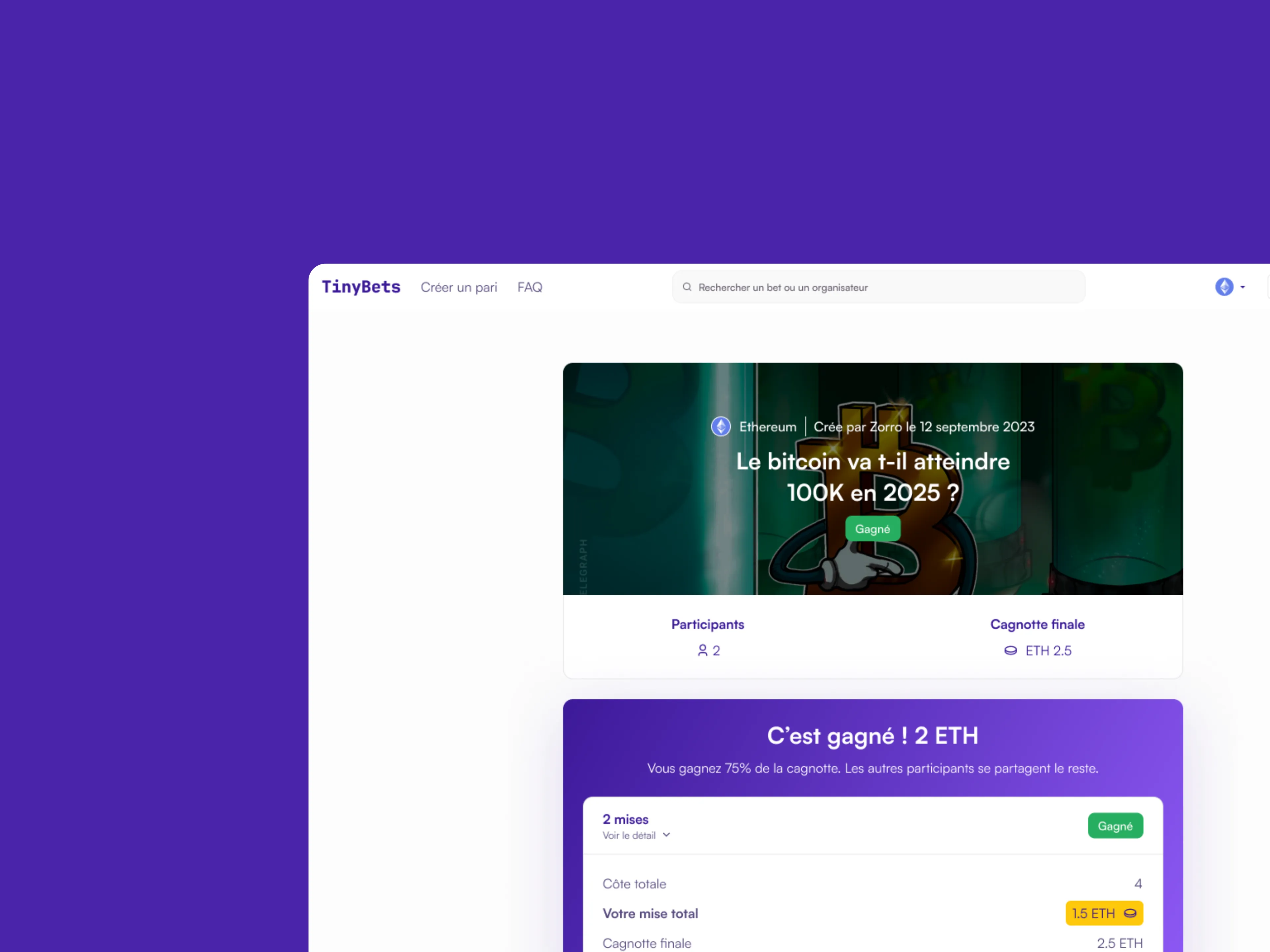 Image de présentation de Tinybets